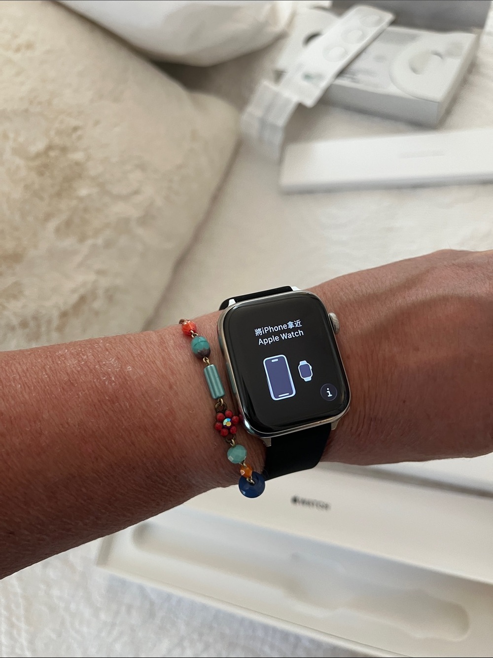 Apple Watch Series 6 44mm Stainless Steel Sapphire Crystal + New Band - Picture 3 of 6